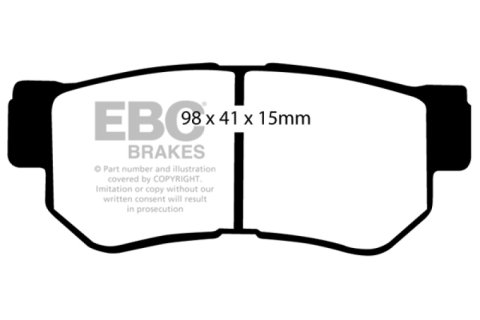 EBC 08-09 Hyundai Azera 3.3 Ultimax2 Rear Brake Pads thumbnail 2