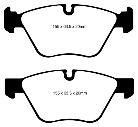 EBC 08-10 BMW 128 3.0 Greenstuff Front Brake Pads thumbnail 2