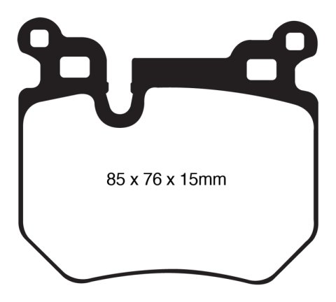 EBC 08-10 BMW 135 3.0 Twin Turbo Redstuff Rear Brake Pads thumbnail 2