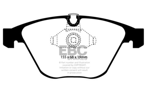 EBC 08-10 BMW M3 4.0 (E90) Ultimax2 Front Brake Pads thumbnail 2