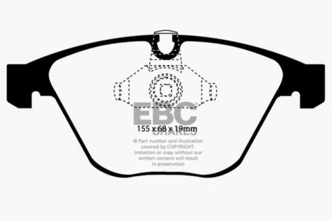 EBC 08-10 BMW M3 4.0 (E90) Ultimax2 Front Brake Pads thumbnail 4