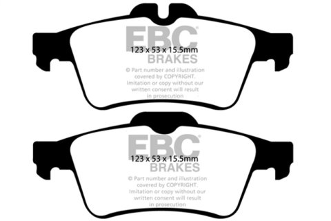 EBC 08-10 Chevrolet Cobalt 2.0 Turbo (SS) Yellowstuff Rear Brake Pads thumbnail 5