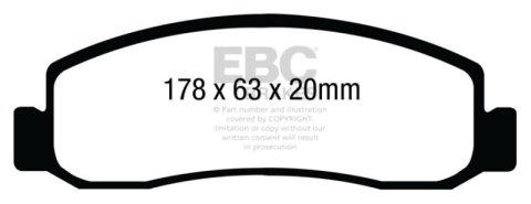 EBC 08-10 Ford F250 (inc Super Duty) 5.4 (2WD) Extra Duty Front Brake Pads thumbnail 2