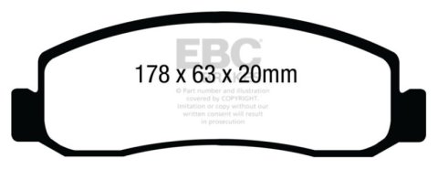 EBC 08-10 Ford F250 (inc Super Duty) 5.4 (2WD) Extra Duty Front Brake Pads thumbnail 3