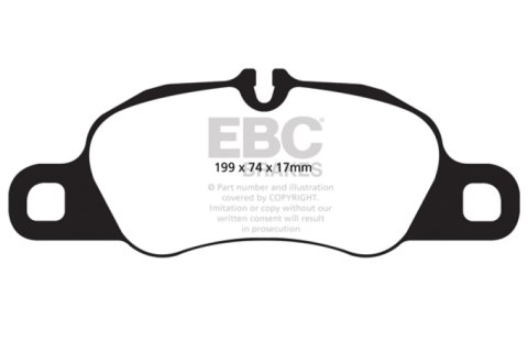 EBC 12-16 Porsche Boxster 2.7L (Cast Iron Rotors Only) Bluestuff Front Brake Pads thumbnail 2
