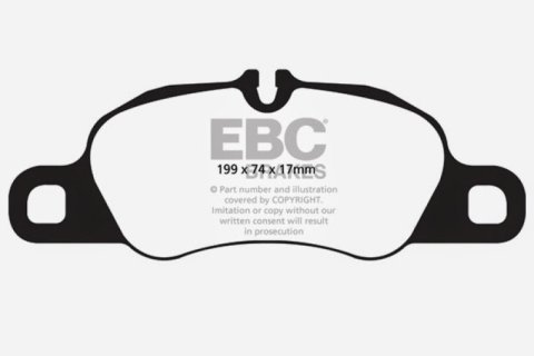 EBC 12-16 Porsche Boxster 2.7L (Cast Iron Rotors Only) Bluestuff Front Brake Pads thumbnail 3