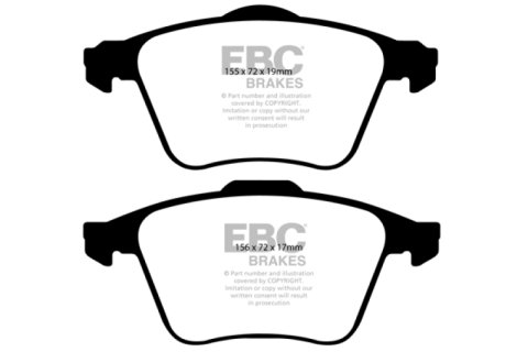 EBC 08-10 Volvo S60 2.5 Turbo T5 Yellowstuff Front Brake Pads thumbnail 6