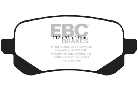 EBC 08-11 Chrysler Town & Country 3.3 Ultimax2 Rear Brake Pads thumbnail 7