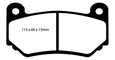 EBC 08-11 Lotus Exige 1.8 Supercharged (240) Yellowstuff Front Brake Pads thumbnail 2