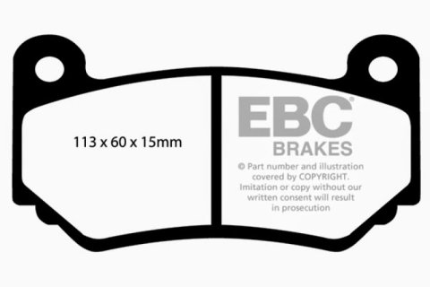 EBC 08-11 Lotus Exige 1.8 Supercharged (240) Yellowstuff Front Brake Pads thumbnail 6