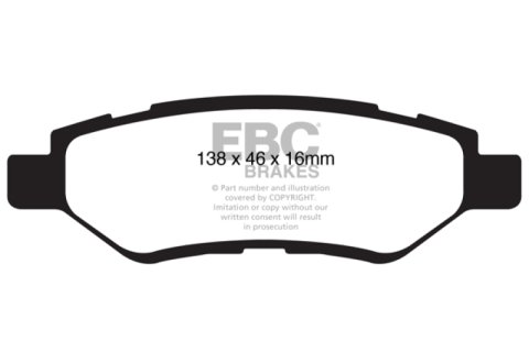EBC 08-13 Cadillac CTS 3.0 Yellowstuff Rear Brake Pads thumbnail 5