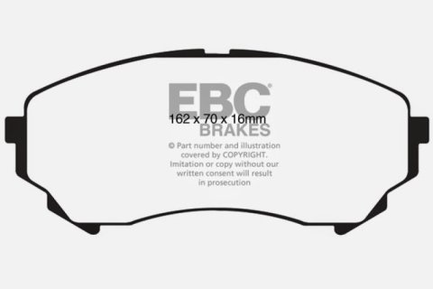 EBC 08-13 Cadillac CTS 3.6 (315mm Rear Rotors) Redstuff Front Brake Pads thumbnail 6
