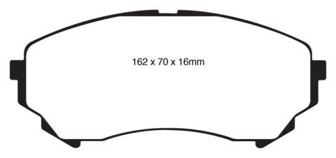 EBC 08-13 Cadillac CTS 3.6 (315mm Rear Rotors) Yellowstuff Front Brake Pads thumbnail 2