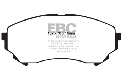 EBC 08-13 Cadillac CTS 3.6 (315mm Rear Rotors) Yellowstuff Front Brake Pads thumbnail 6