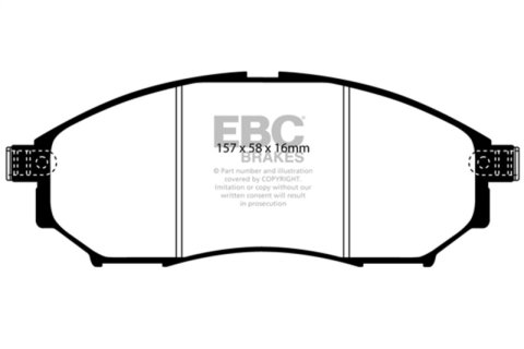 EBC 08-13 Infiniti EX35 3.5 Redstuff Front Brake Pads thumbnail 6