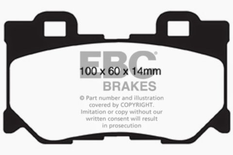 EBC 08-13 Infiniti FX50 5.0 Yellowstuff Rear Brake Pads thumbnail 7