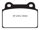 EBC 08-16 Mitsubishi Lancer Evo 10 2.0 Turbo (1 piece rotor) Redstuff Rear Brake Pads thumbnail 1