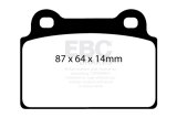 EBC 08-16 Mitsubishi Lancer Evo 10 2.0 Turbo (1 piece rotor) Redstuff Rear Brake Pads thumbnail 7