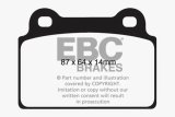 EBC 08-16 Mitsubishi Lancer Evo 10 2.0 Turbo (1 piece rotor) Yellowstuff Rear Brake Pads thumbnail 7