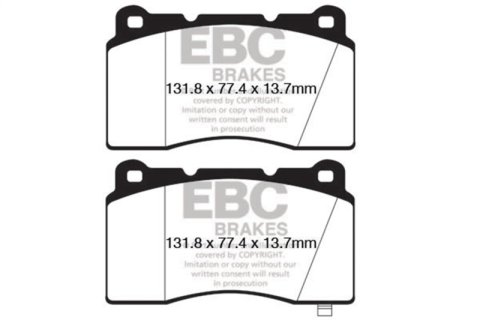 EBC 09+ Hyundai Genesis Coupe 2.0 Turbo (Brembo) Yellowstuff Front Brake Pads thumbnail 1