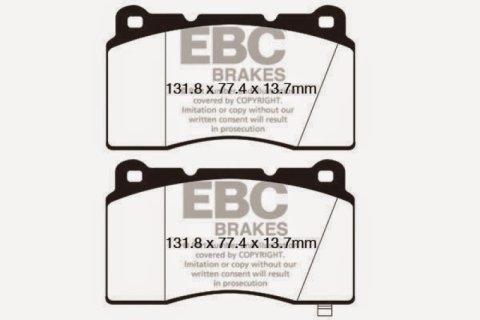 EBC 09+ Hyundai Genesis Coupe 2.0 Turbo (Brembo) Yellowstuff Front Brake Pads thumbnail 5