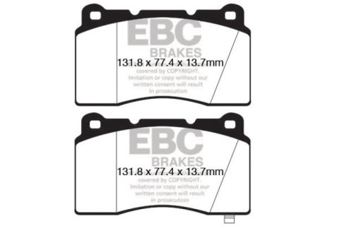 EBC 09+ Hyundai Genesis Coupe 2.0 Turbo (Brembo) Yellowstuff Front Brake Pads thumbnail 6