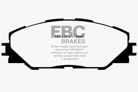 EBC 09-10 Pontiac Vibe 2.4 2WD Yellowstuff Front Brake Pads thumbnail 7