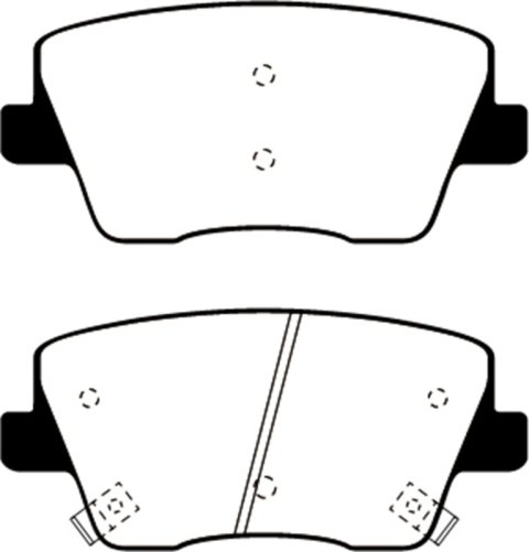 EBC 2019+ Hyundai Veloster N (2nd Gen) 2.0L Turbo Yellowstuff Rear Brake Pads thumbnail 3