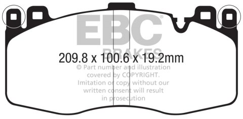 EBC 15-19 BMW X5M 4.4TT (F85) Yellowstuff Front Brake Pads thumbnail 2