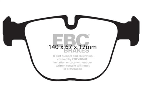 EBC 10-11 BMW X5M 4.4TT Bluestuff Rear Brake Pads thumbnail 9