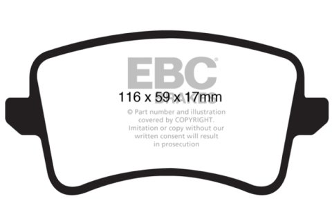 EBC 09-11 Audi A4 2.0 Turbo Redstuff Rear Brake Pads thumbnail 6