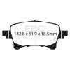EBC 2019+ Jeep Gladiator 3.6L Greenstuff Rear Brake Pads thumbnail 9