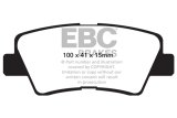 EBC 09-11 Hyundai Azera 3.3 Redstuff Rear Brake Pads thumbnail 7