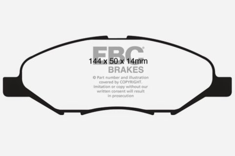 EBC 09-11 Nissan Versa 1.6 Ultimax2 Front Brake Pads thumbnail 4