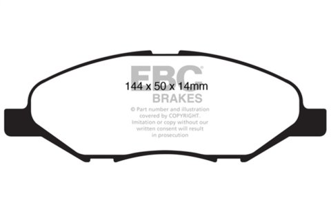 EBC 09-11 Nissan Versa 1.6 Ultimax2 Front Brake Pads thumbnail 5