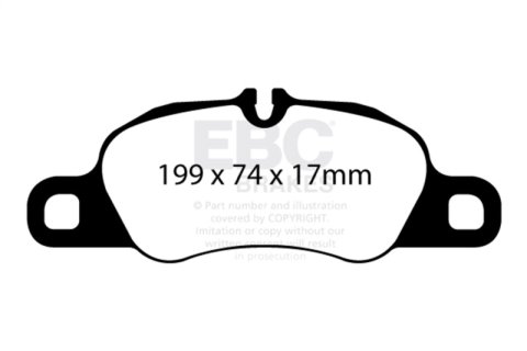 EBC 09-12 Porsche 911 (997) (Cast Iron Rotor only) 3.6 Carrera 2 Redstuff Front Brake Pads thumbnail 5