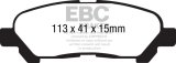 EBC 09-13 Toyota Highlander 2.7 2WD/4WD Ultimax2 Rear Brake Pads thumbnail 4
