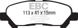 EBC 09-13 Toyota Highlander 2.7 2WD/4WD Ultimax2 Rear Brake Pads thumbnail 5