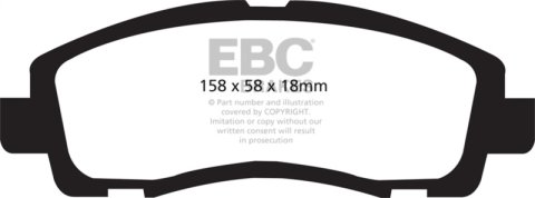 EBC 09-14 Acura TL 3.5 Ultimax2 Front Brake Pads thumbnail 6