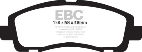 EBC 09-14 Acura TL 3.5 Yellowstuff Front Brake Pads thumbnail 4