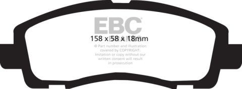 EBC 09-14 Acura TL 3.5 Yellowstuff Front Brake Pads thumbnail 5