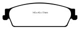 EBC 09-14 Cadillac Escalade 6.0 Hybrid Greenstuff Rear Brake Pads thumbnail 1