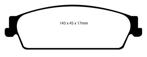 EBC 09-14 Cadillac Escalade 6.0 Hybrid Yellowstuff Rear Brake Pads
