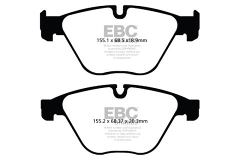 EBC 10+ BMW 535i 3.0 Turbo (F10) Yellowstuff Front Brake Pads thumbnail 5
