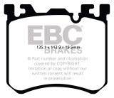 EBC 10+ BMW X5M 4.4 Twin Turbo Yellowstuff Front Brake Pads thumbnail 1