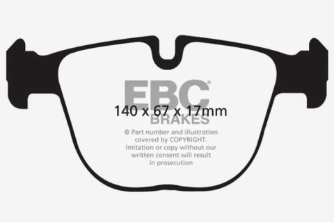 EBC 10+ BMW X5M 4.4 Twin Turbo Yellowstuff Rear Brake Pads thumbnail 7