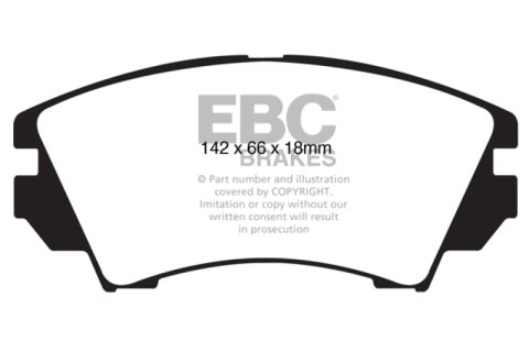 EBC 10+ Buick Allure (Canada) 3.0 Redstuff Front Brake Pads thumbnail 2