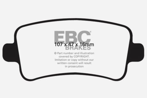 EBC 2013+ Chevy Impala 2.4L Redstuff Rear Brake Pads thumbnail 6