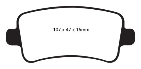 EBC 10+ Buick Allure (Canada) 3.0 Yellowstuff Rear Brake Pads thumbnail 1
