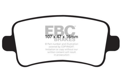 EBC 10+ Buick Allure (Canada) 3.0 Yellowstuff Rear Brake Pads thumbnail 5